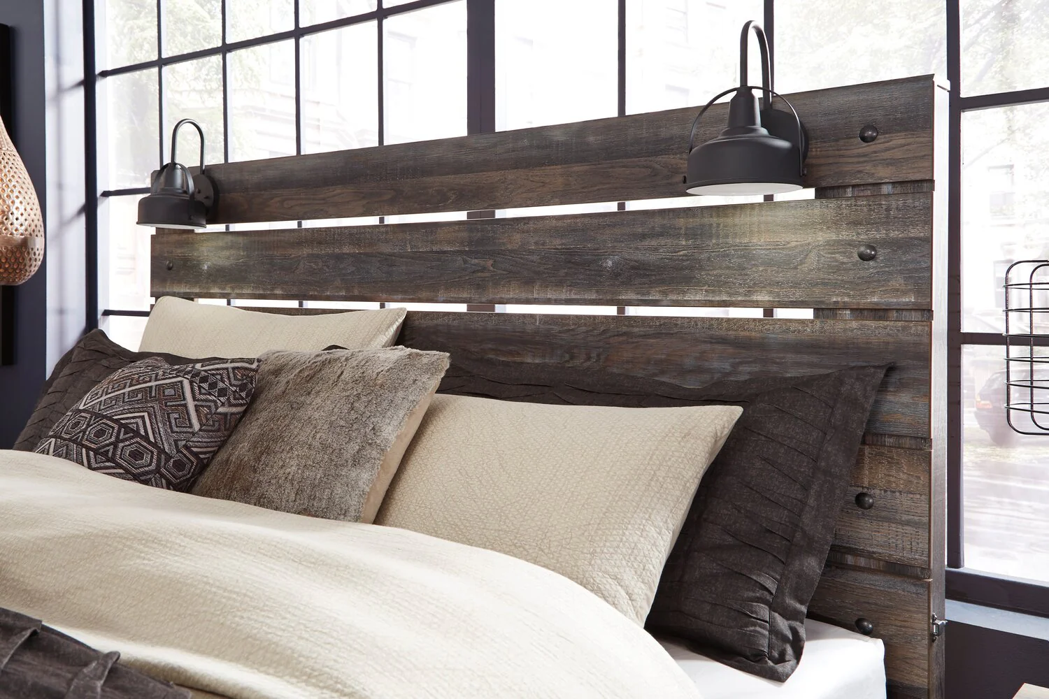 Naylon Queen Panel Headboard - Brown - Image 5