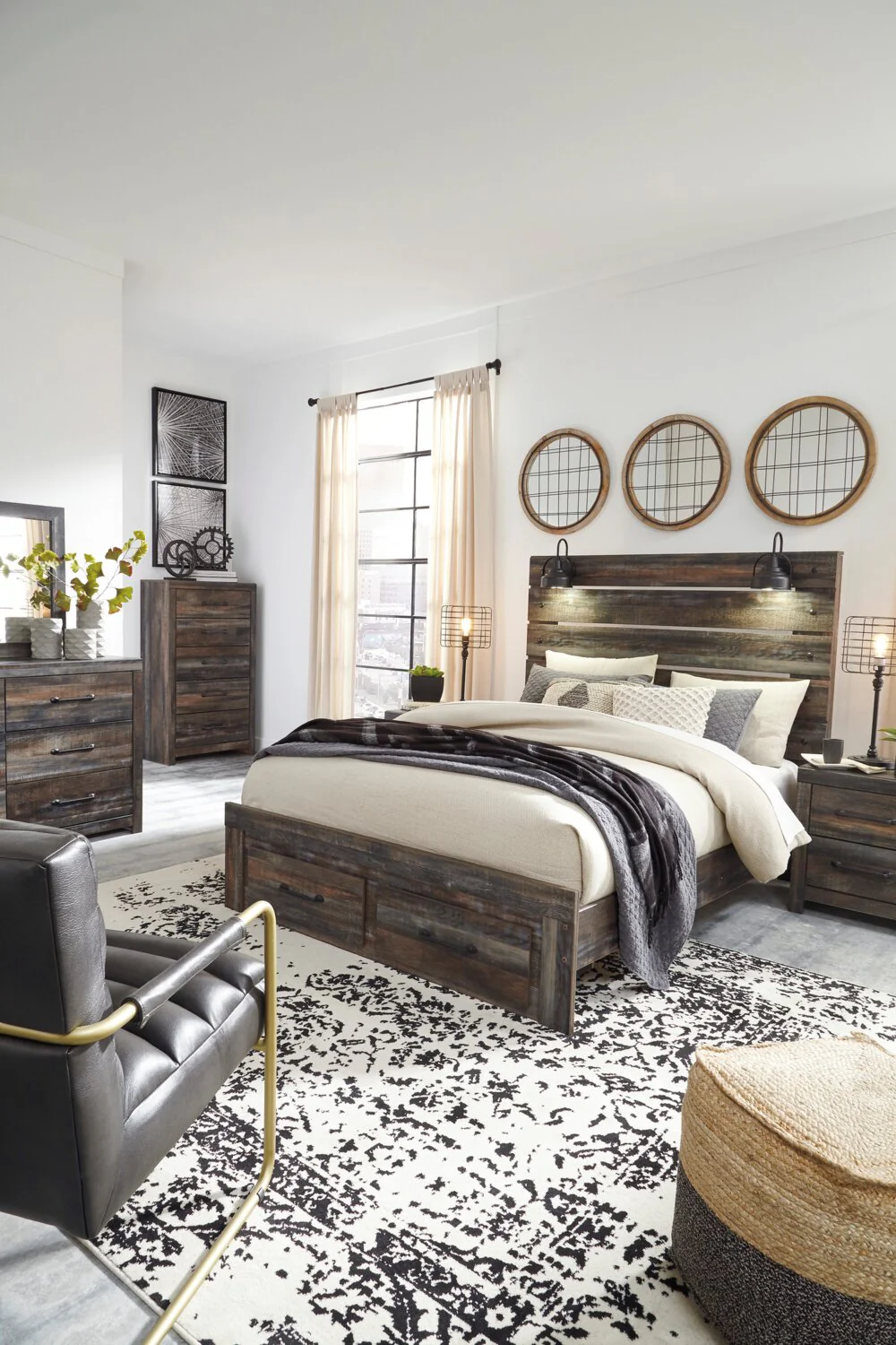 Naylon Queen Panel Headboard - Brown - Image 6