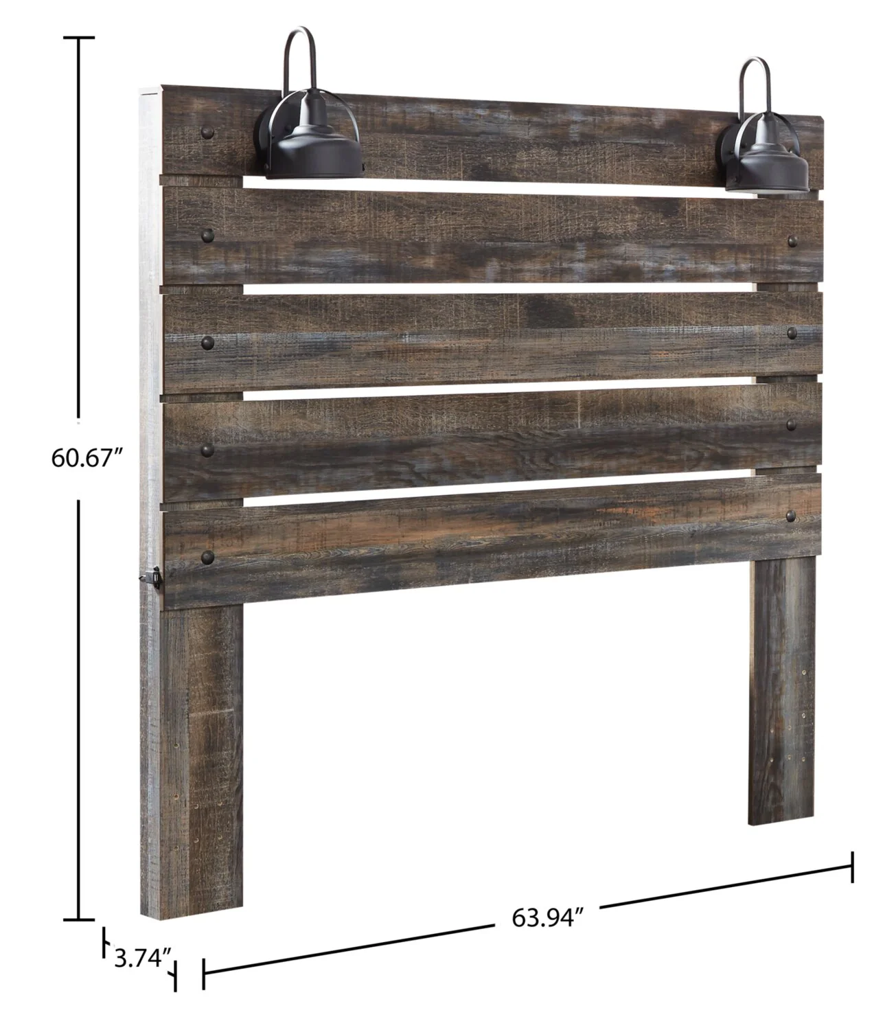 Naylon Queen Panel Headboard - Brown - Image 8