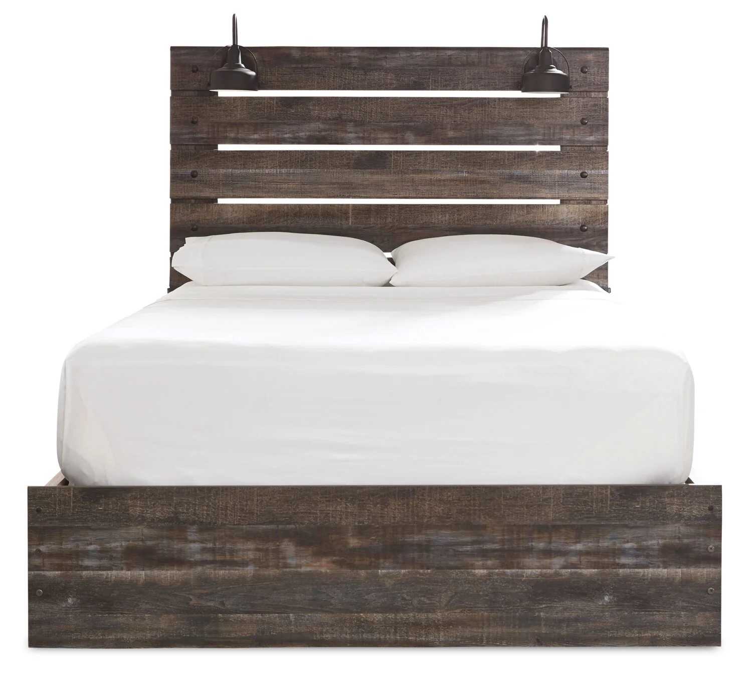 Naylon Queen Side Storage Bed - Brown - Image 2