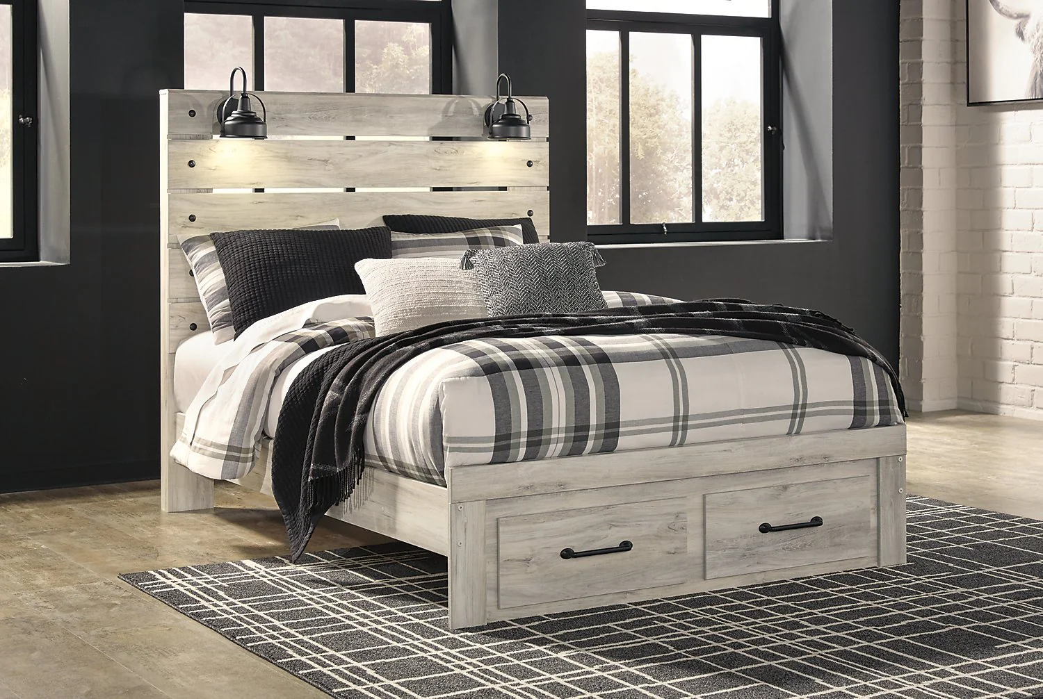 Naylon Queen Storage Bed - White - Image 5
