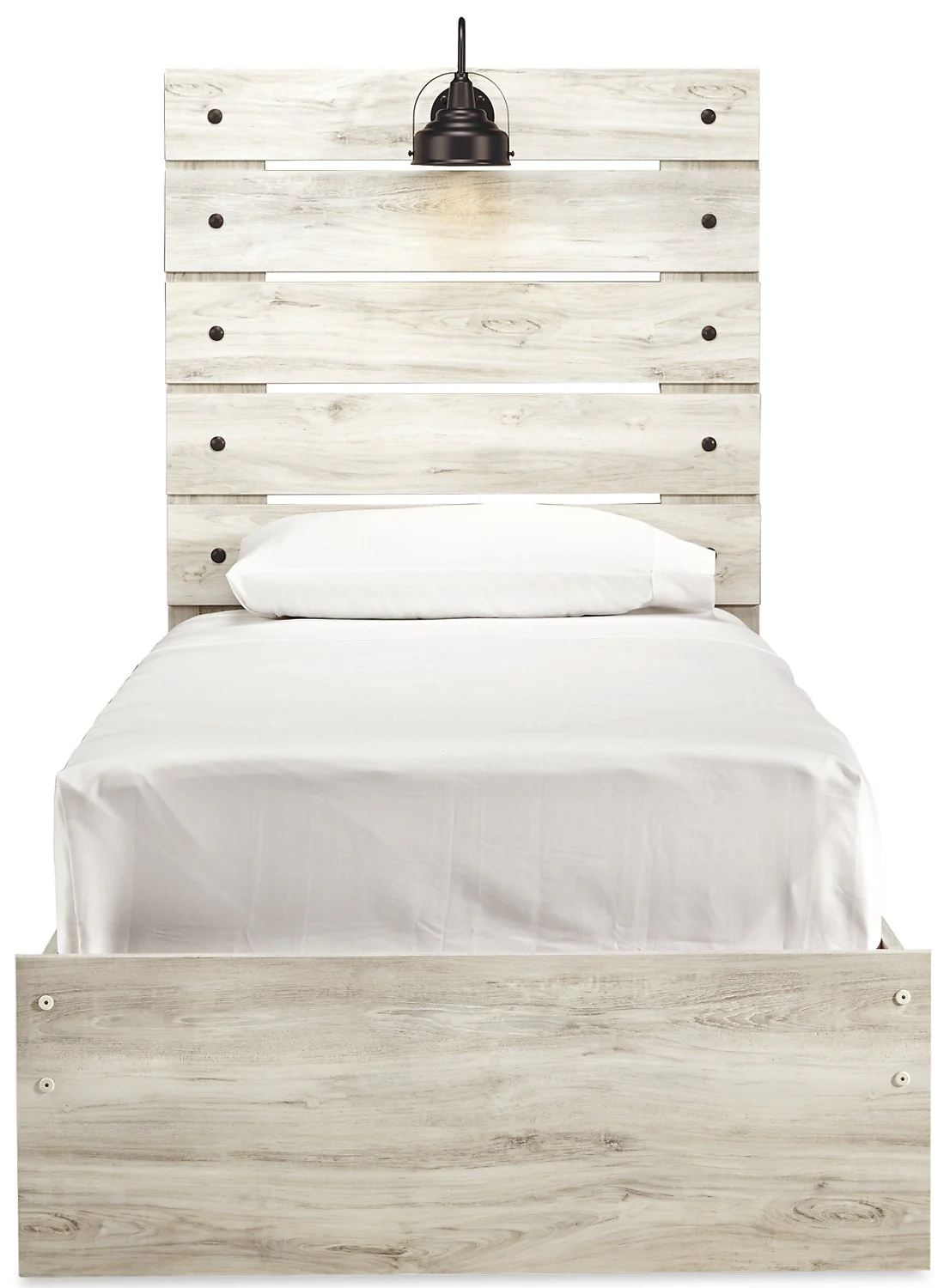 Naylon Twin Panel Bed - White - Image 2