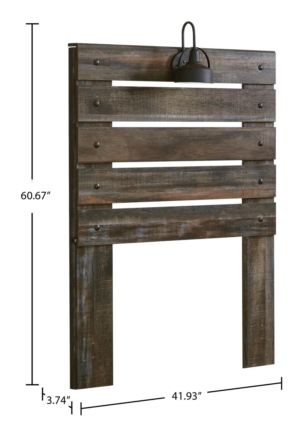 Naylon Twin Panel Headboard - Brown - Image 7