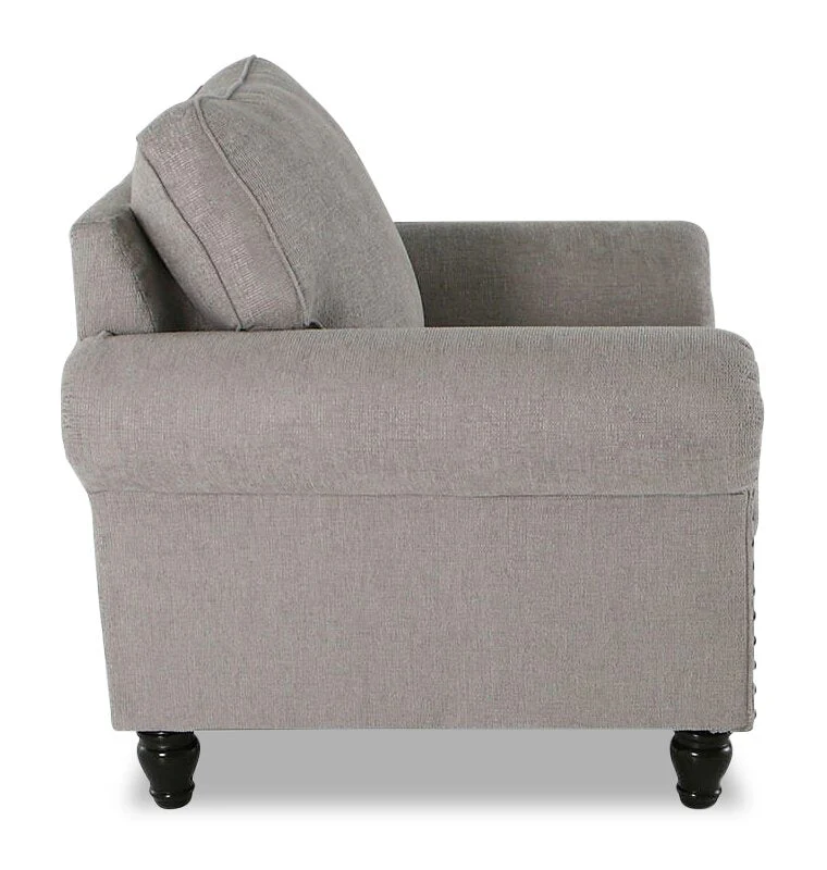 Norden Chenille Chair - Grey - Image 3