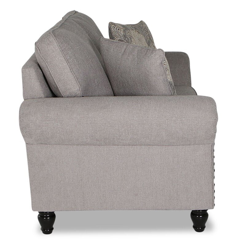 Norden Chenille Loveseat - Grey - Image 3