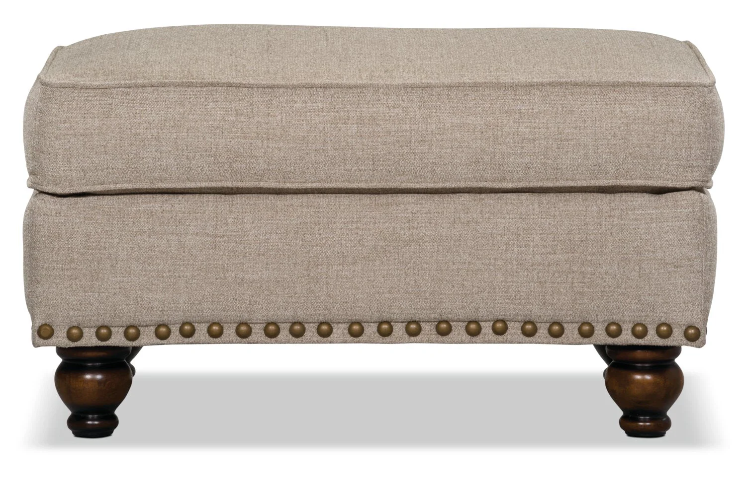 Norden Chenille Ottoman - Beige - Image 2