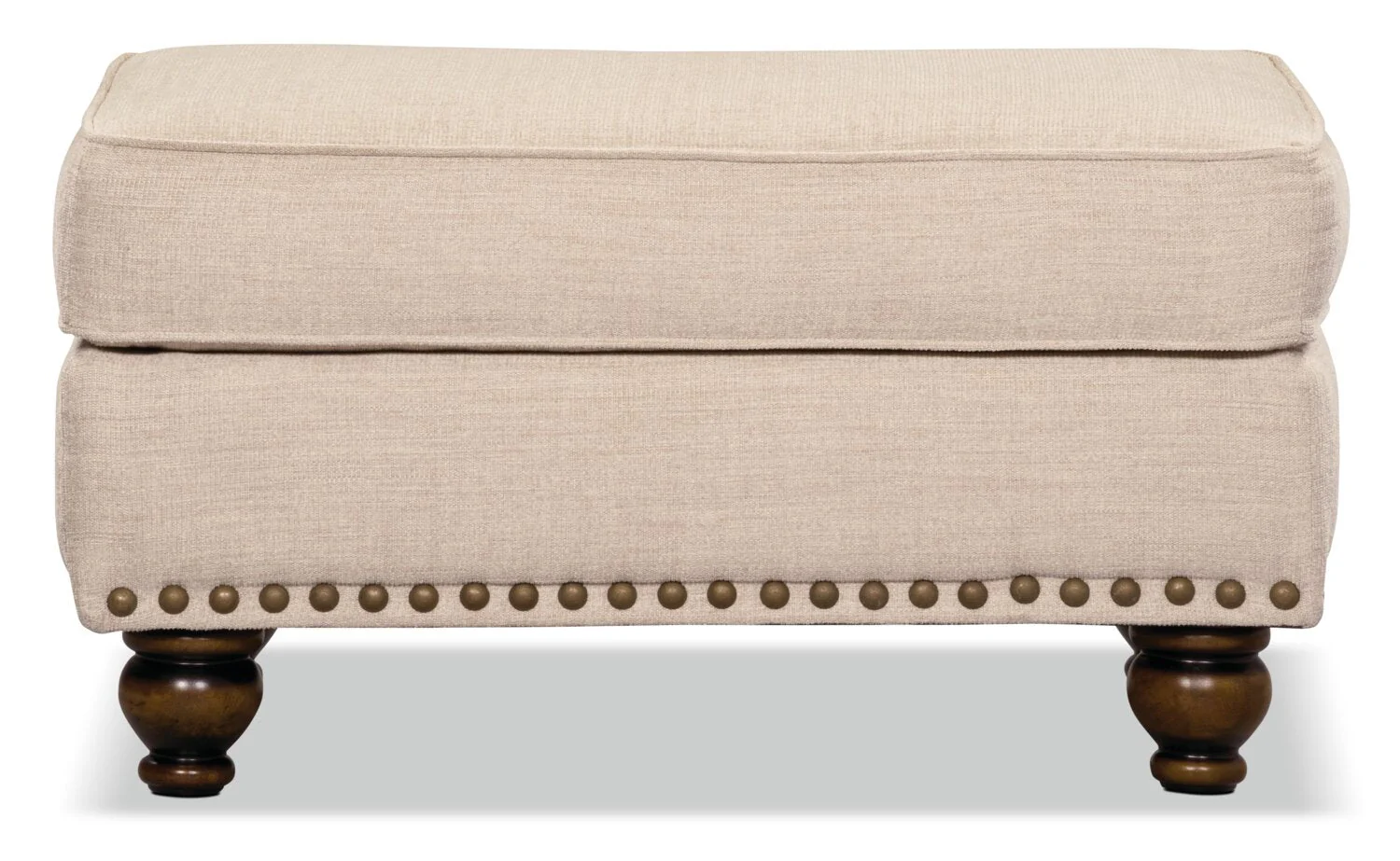 Norden Chenille Ottoman - Linen - Image 2