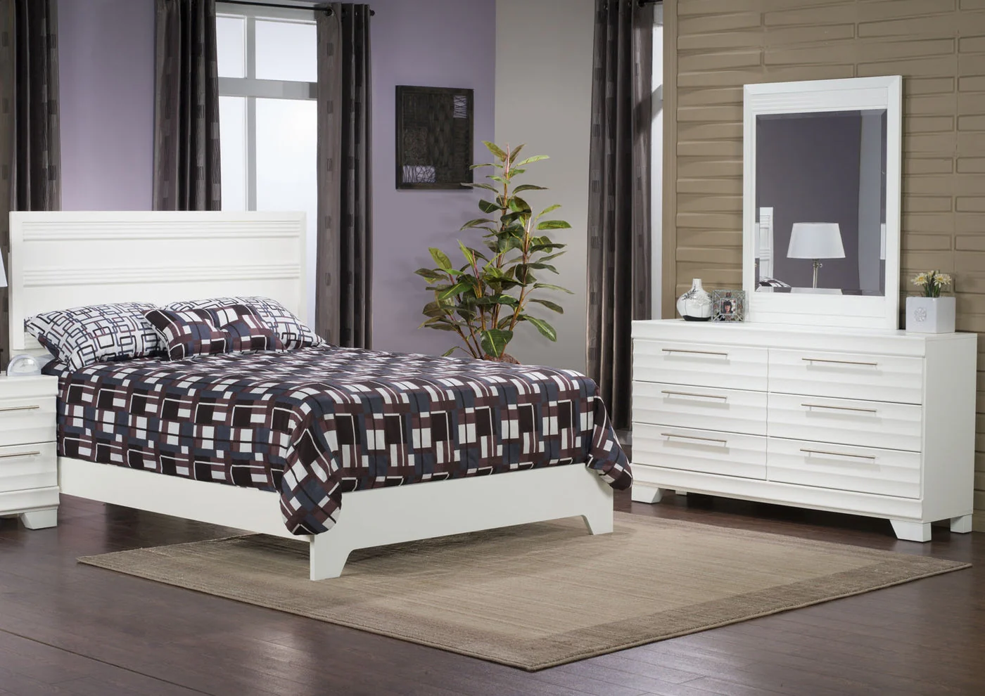 Odense 5-Piece Queen Bedroom Set - White - Image 5