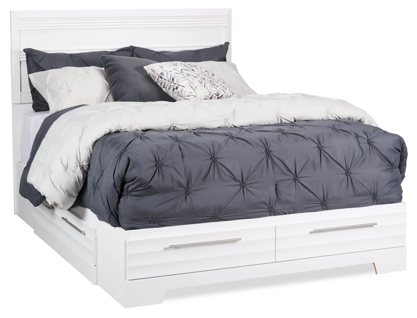 Odense 5-Piece Queen Storage Bedroom Set - White - Image 2