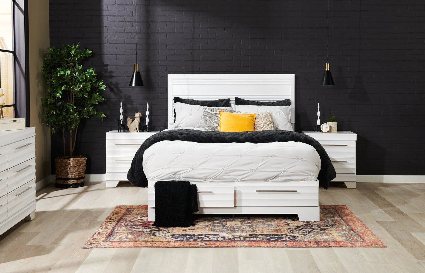 Odense Full Storage Bed - White - Image 7