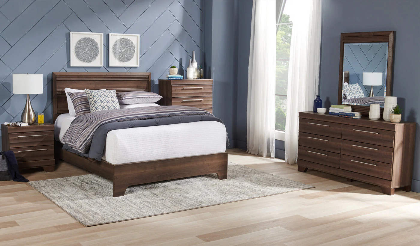 Odense Queen Bed - Grey - Image 3