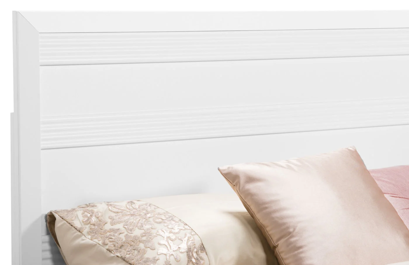 Odense Queen Panel Headboard - White - Image 3