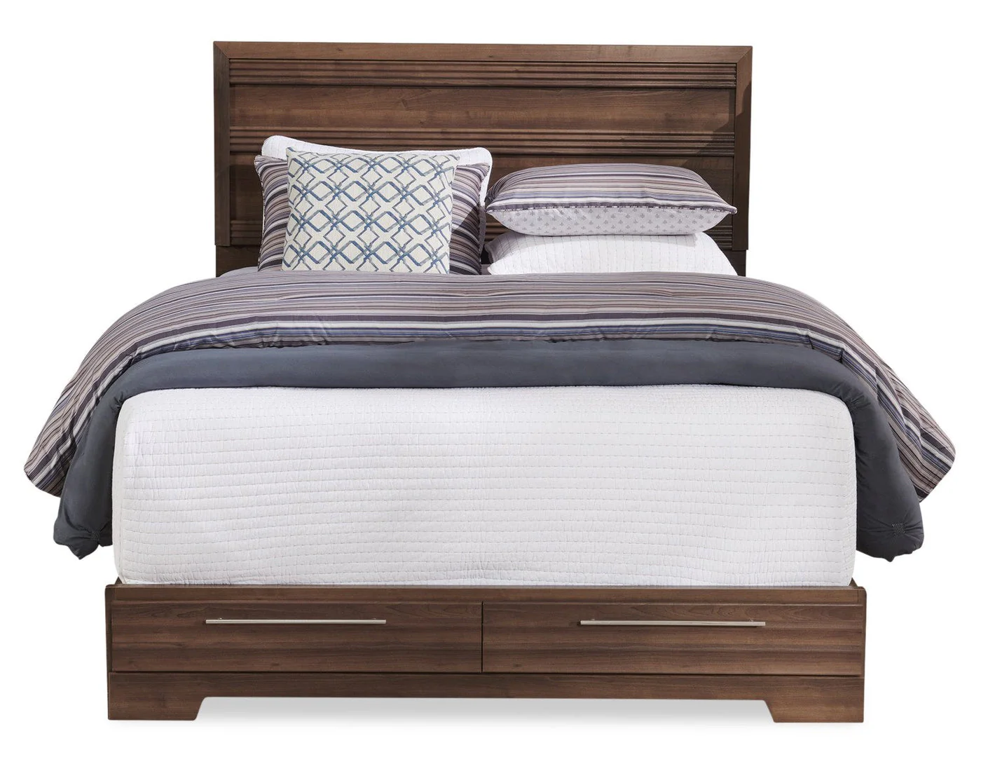 Odense Queen Storage Bed - Grey - Image 2