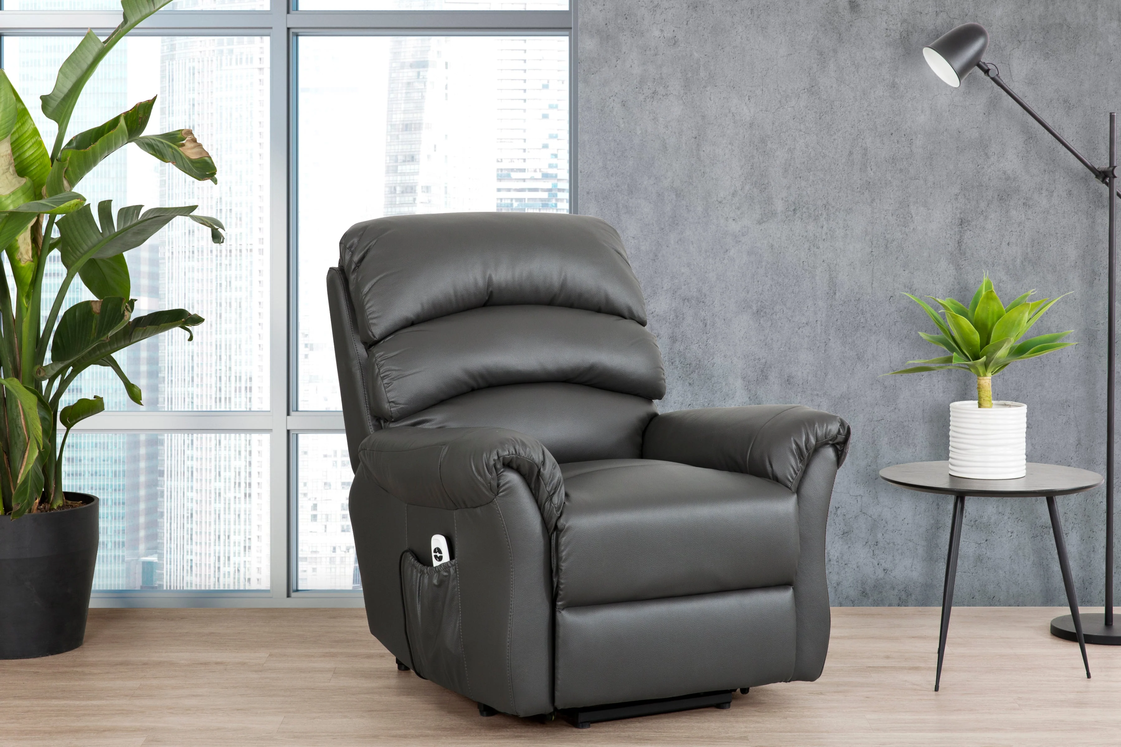 Olivia Power Lift Recliner - Grey - Image 2