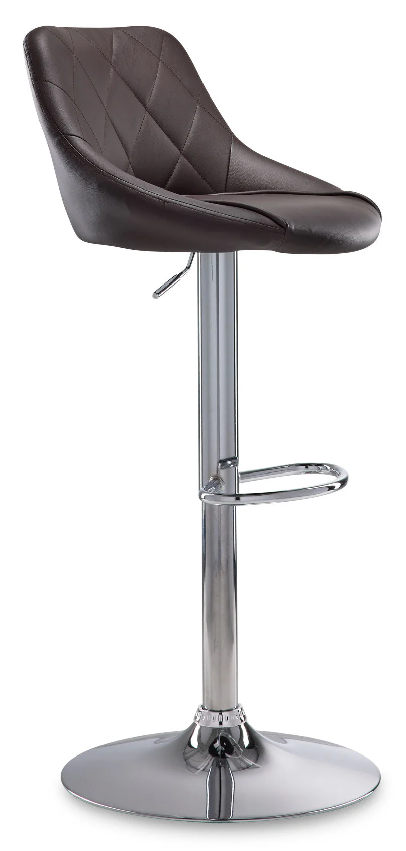 Oscar Bar-Height Stool - Brown/Chrome - Image 3