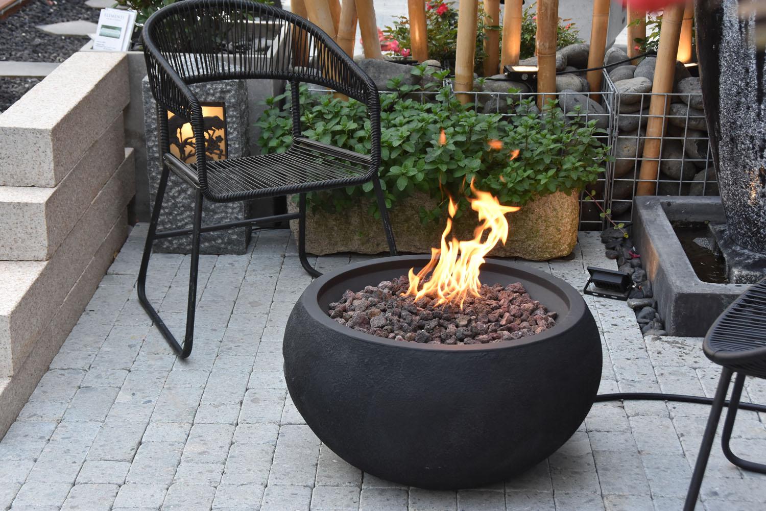 Pacaya Concrete Lava Stone Fire Bowl (Modeno) - Propane - Image 4