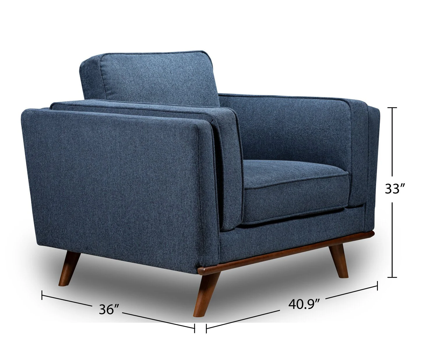 Patrice Linen-Look Chair - Blue - Image 9