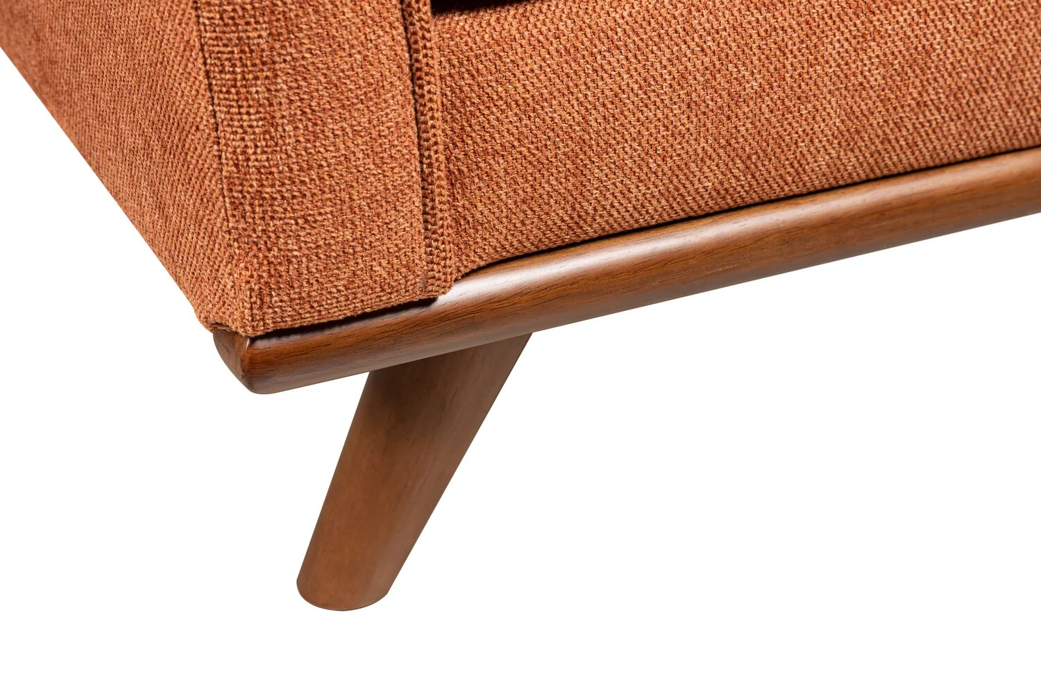 Patrice Linen-Look Loveseat - Orange - Image 3