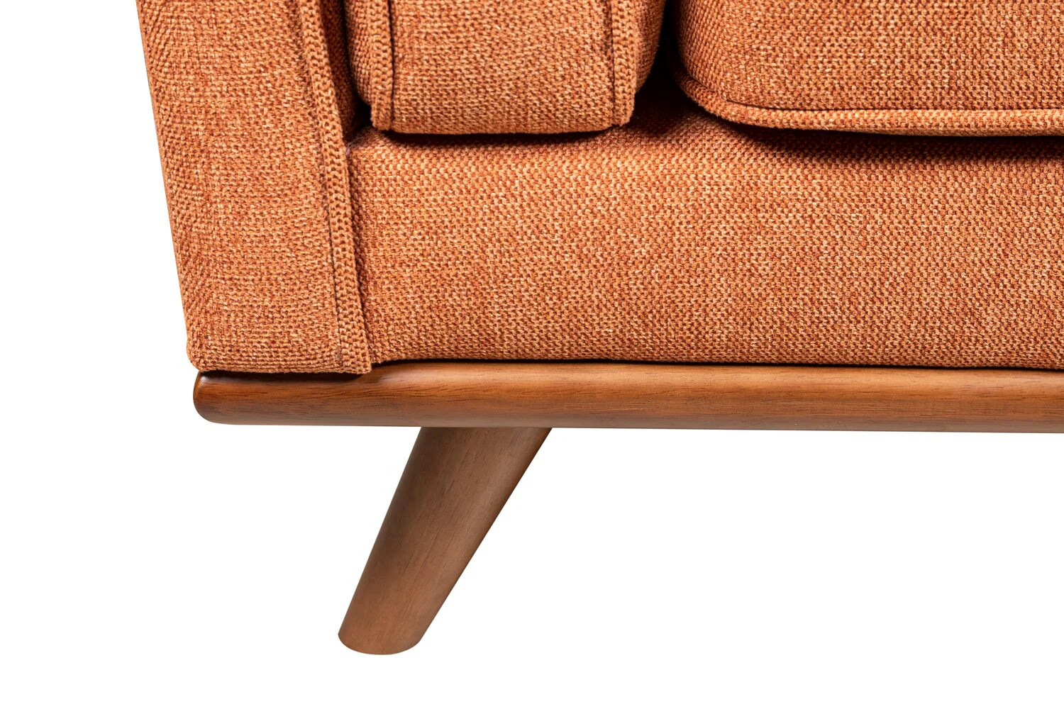 Patrice Linen-Look Loveseat - Orange - Image 4