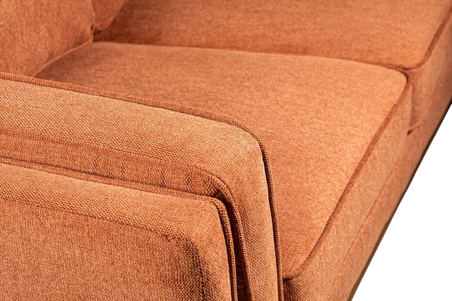 Patrice Linen-Look Loveseat - Orange - Image 8