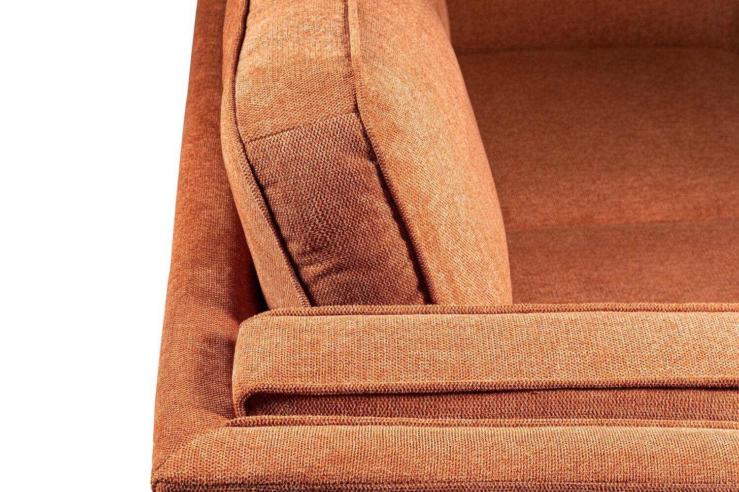 Patrice Linen-Look Loveseat - Orange - Image 9