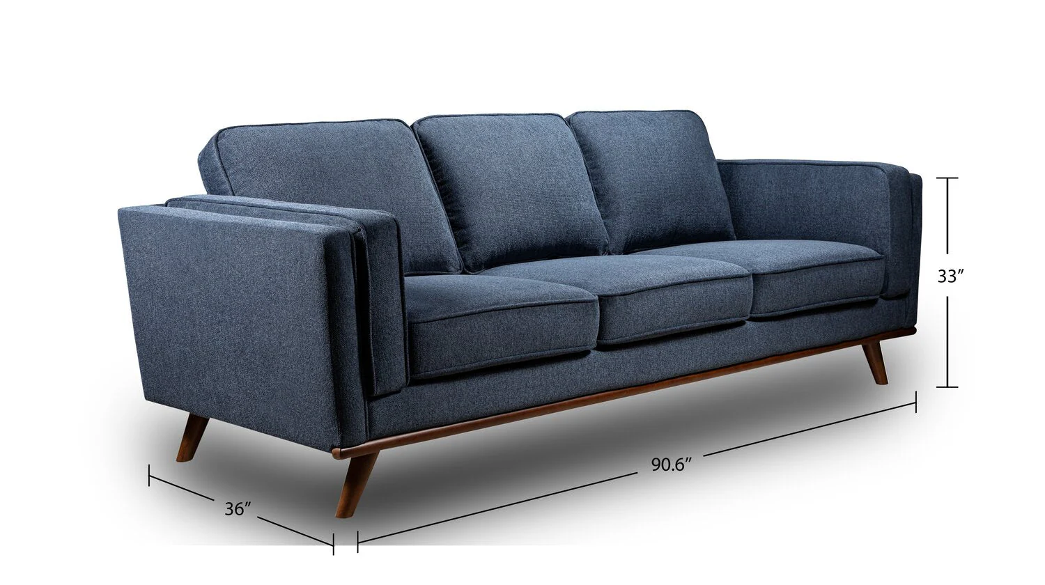 Patrice Linen-Look Sofa - Blue - Image 14