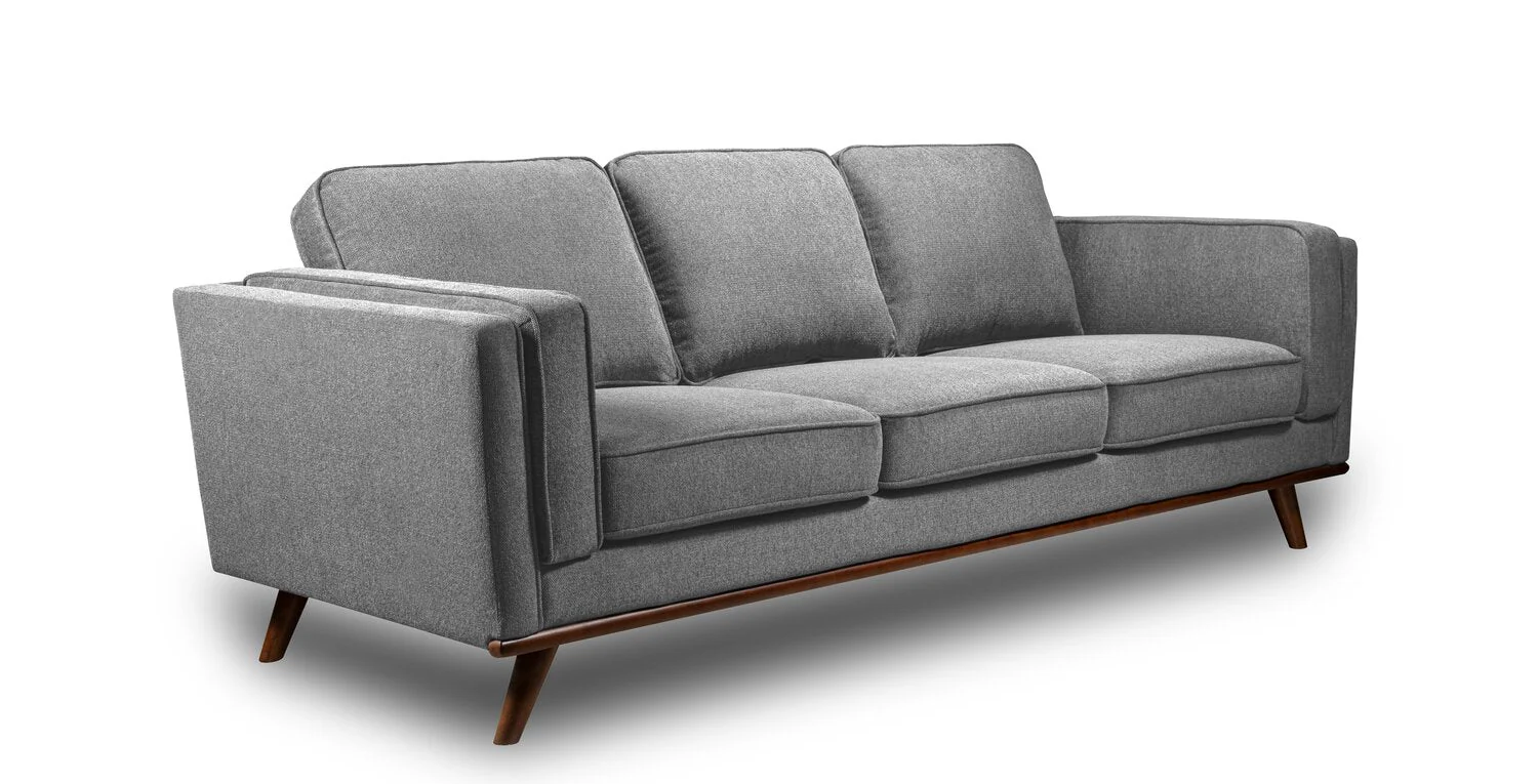 Patrice Linen-Look Sofa - Grey - Image 2