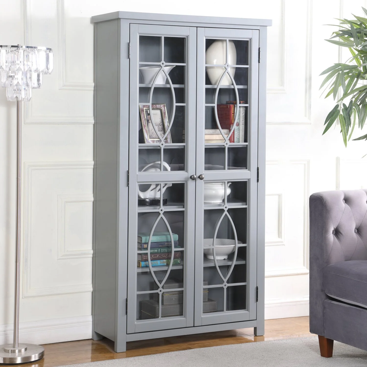 Pinhel Curio Cabinet - Grey - Image 7
