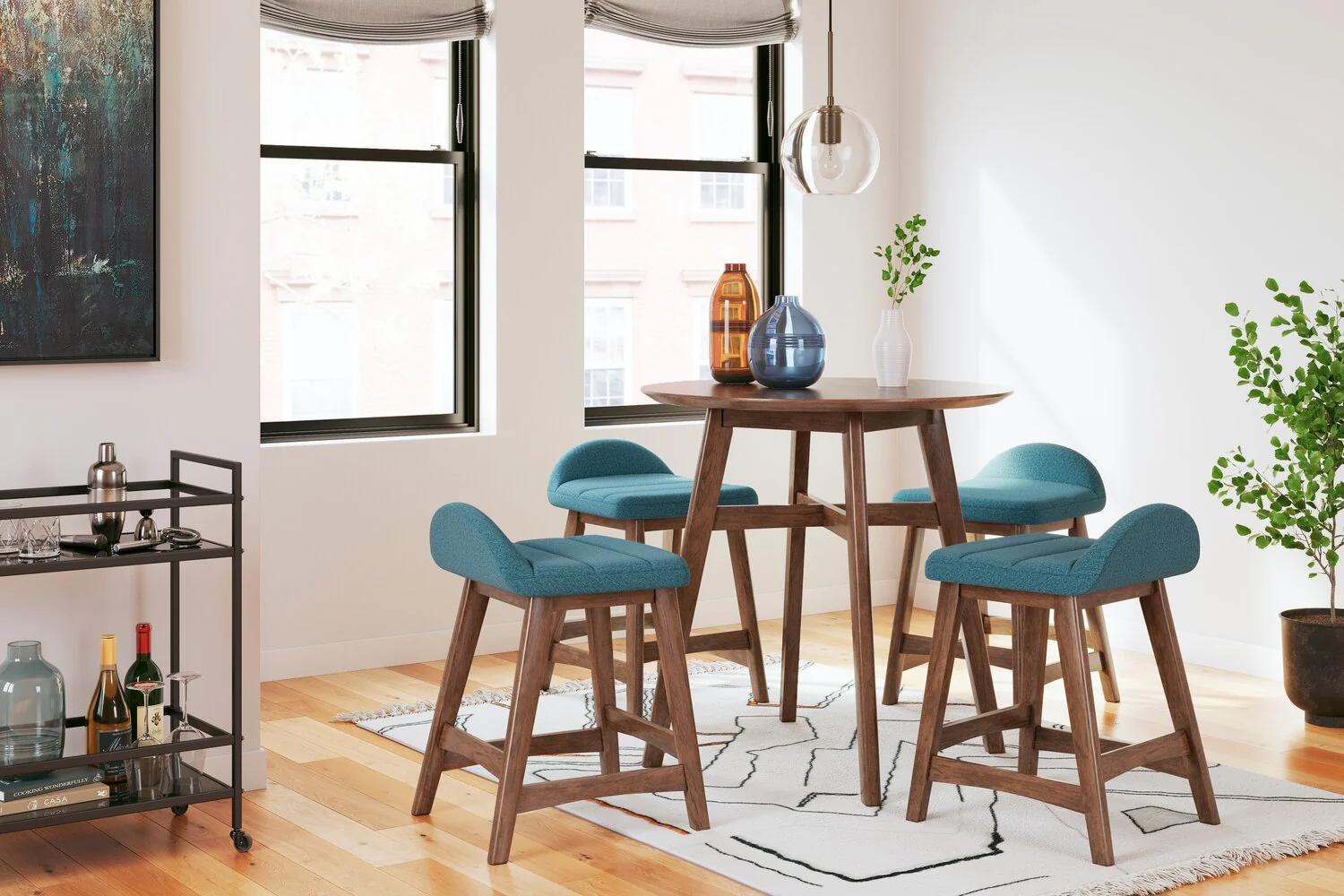 Pocono Counter-Height Stool - Blue - Image 9