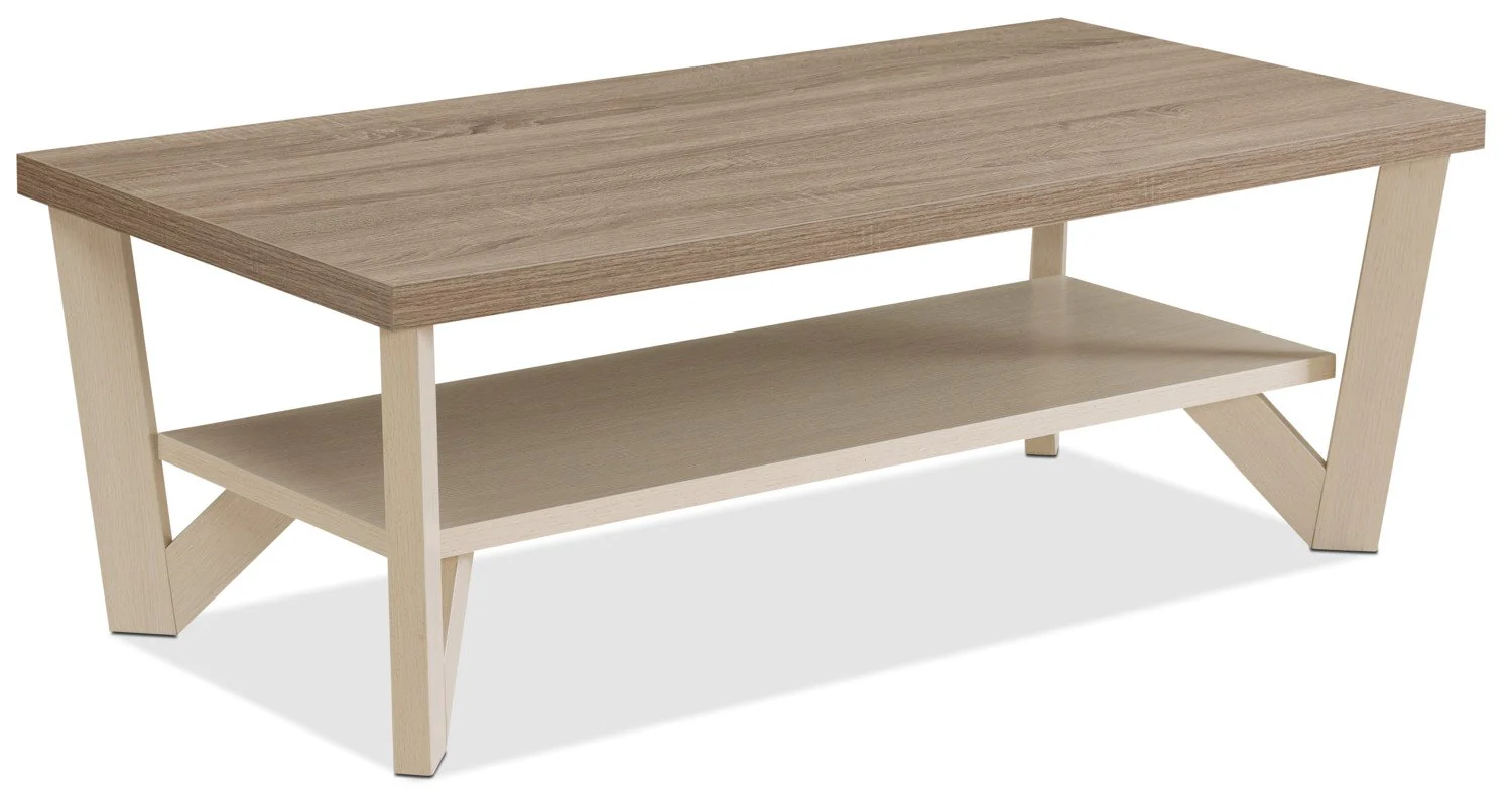 Portroe 3-Piece Coffee and Two End Tables Package - Ivory - Image 2