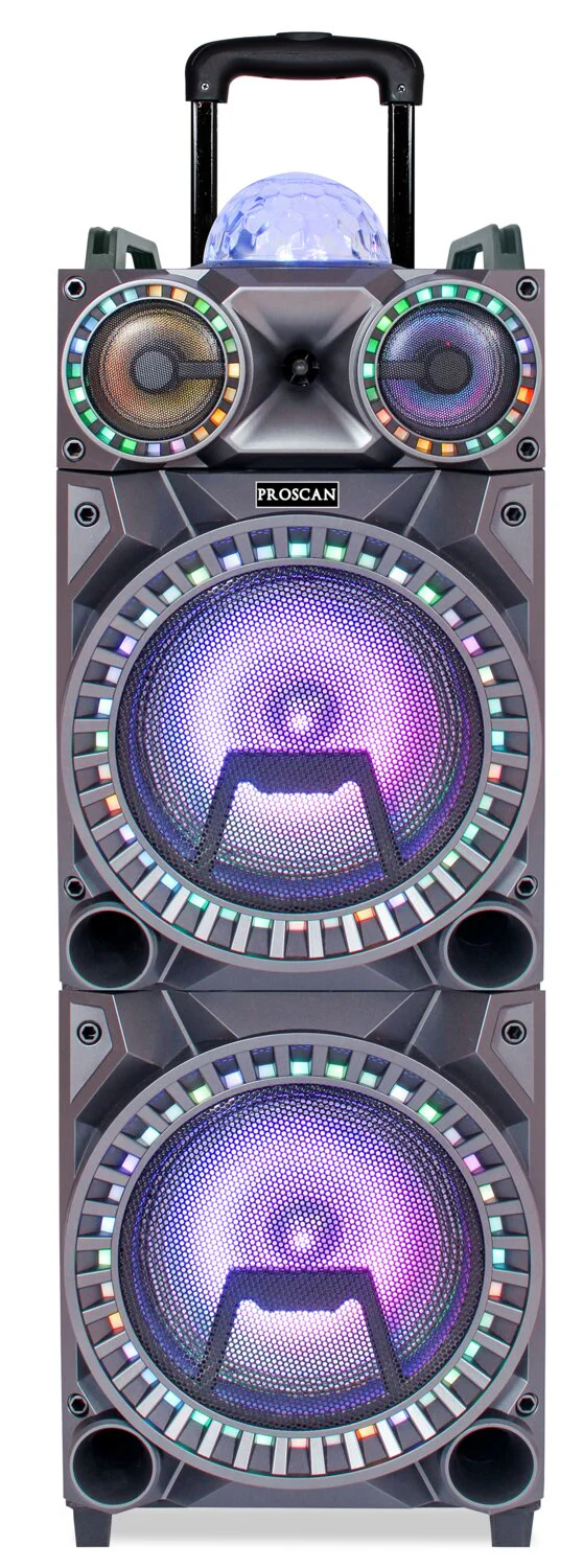 Proscan Light Up Bluetooth Speaker with Disco Ball and LED Lights - PSP1282 - Image 2