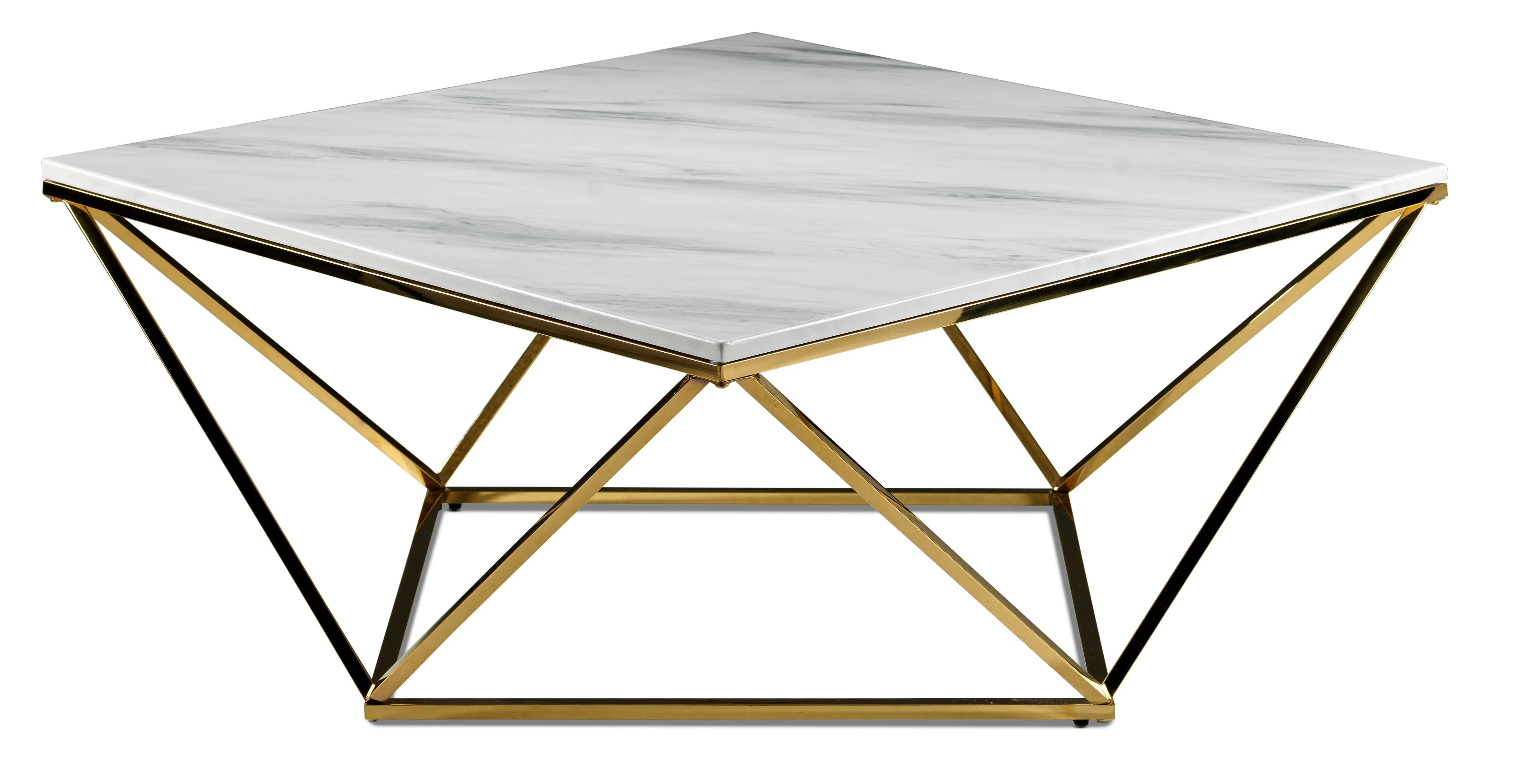 Raleigh Coffee Table - White/Gold