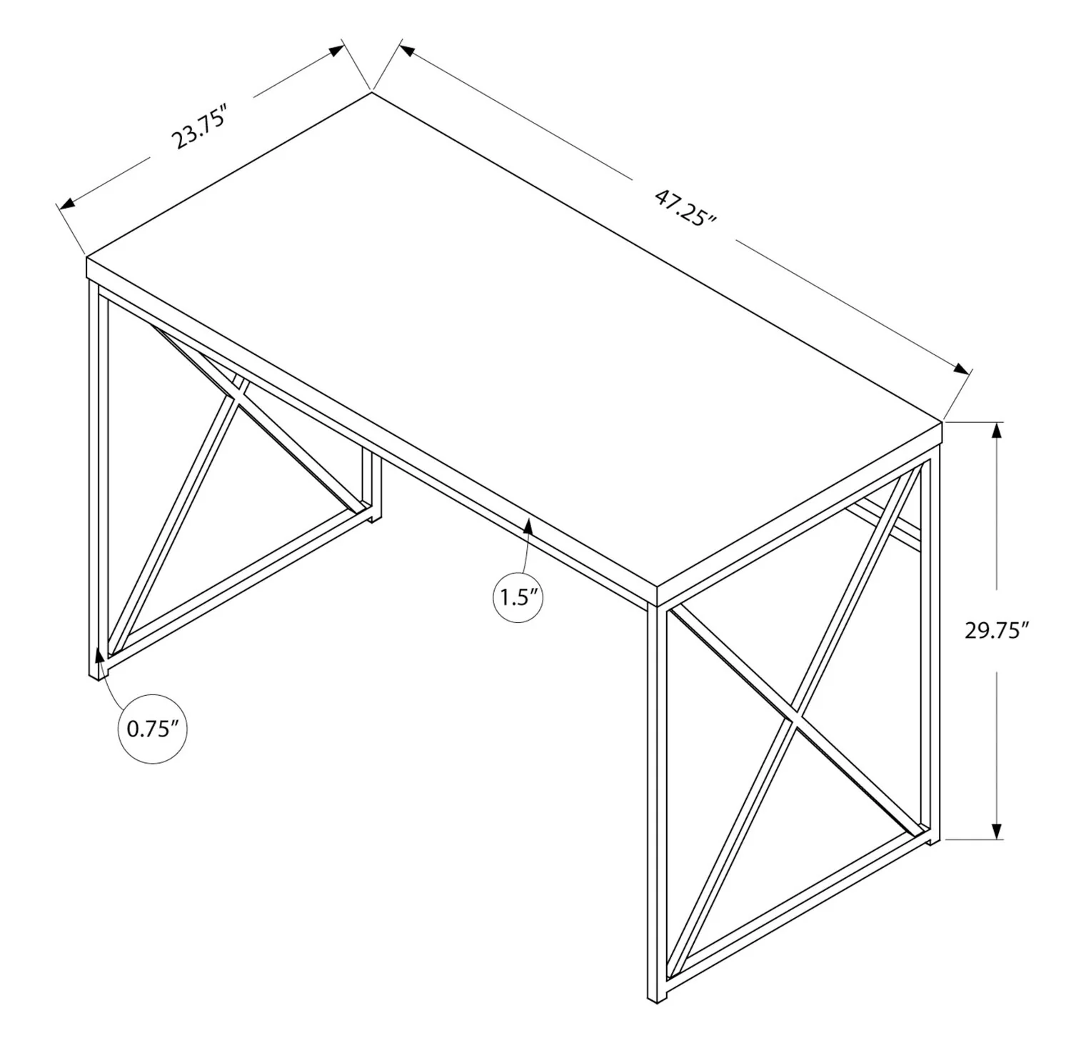 Reardan Desk - White - Image 4