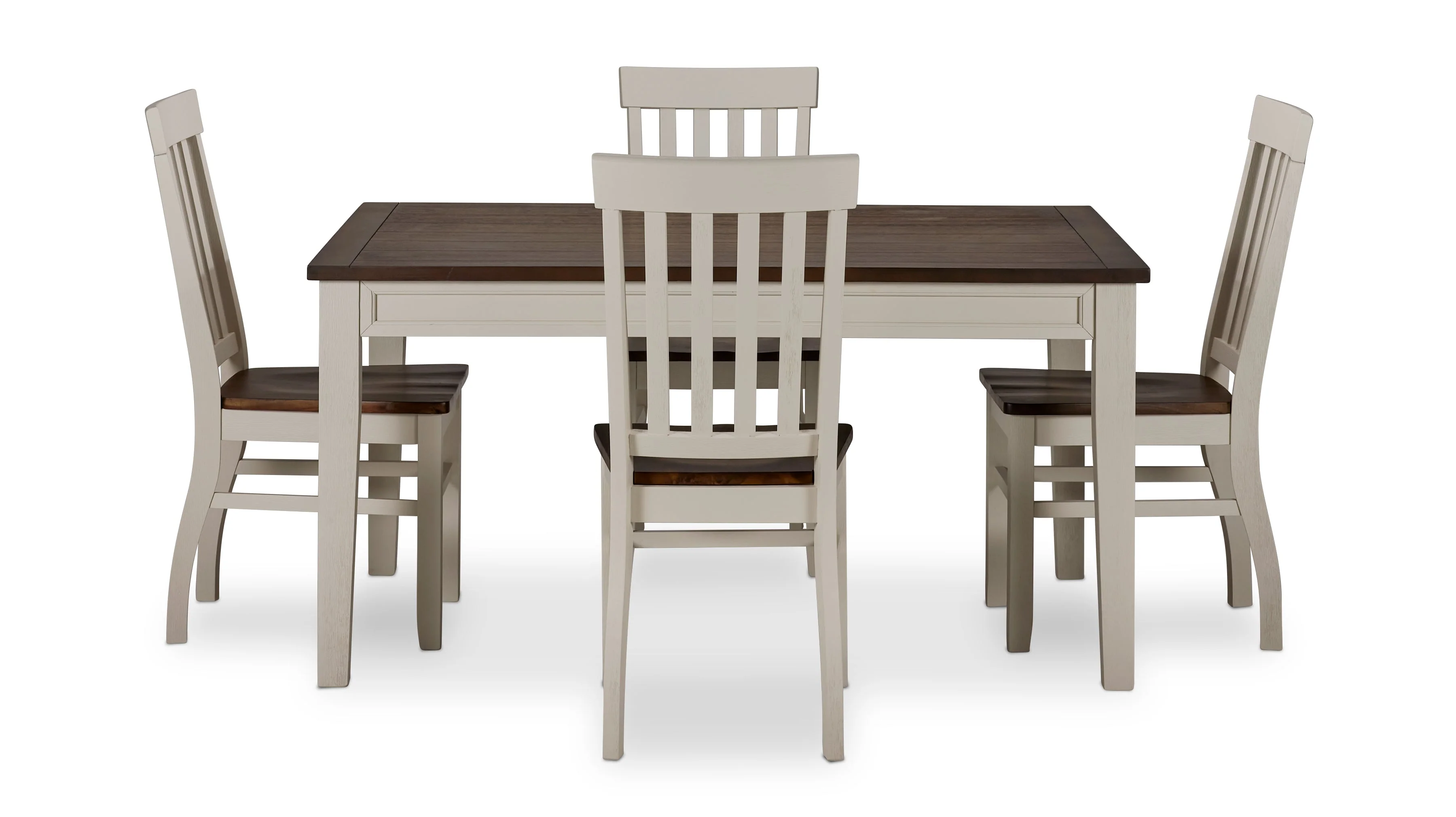 Rebecca 5-Piece Dining Set - Ivory/Driftwood - Image 2