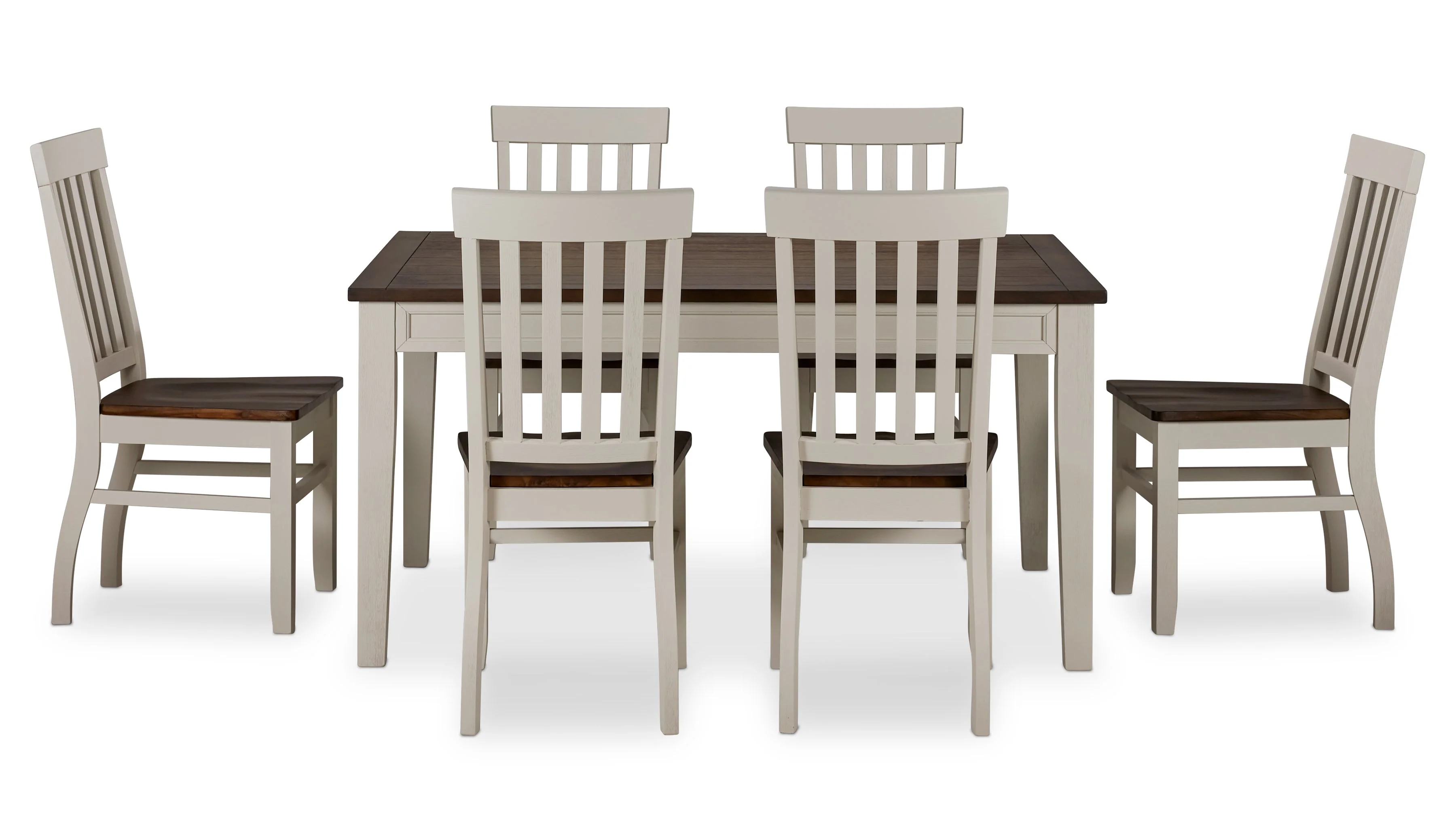 Rebecca 7-Piece Dining Set - Ivory/Driftwood - Image 2