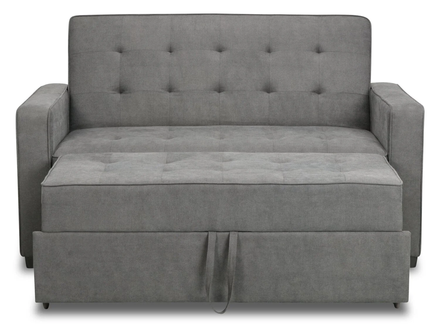 Reilly Velvet Futon - Grey - Image 3