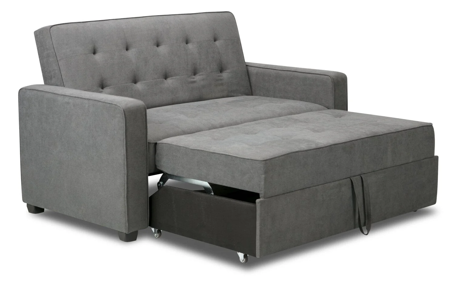 Reilly Velvet Futon - Grey - Image 7
