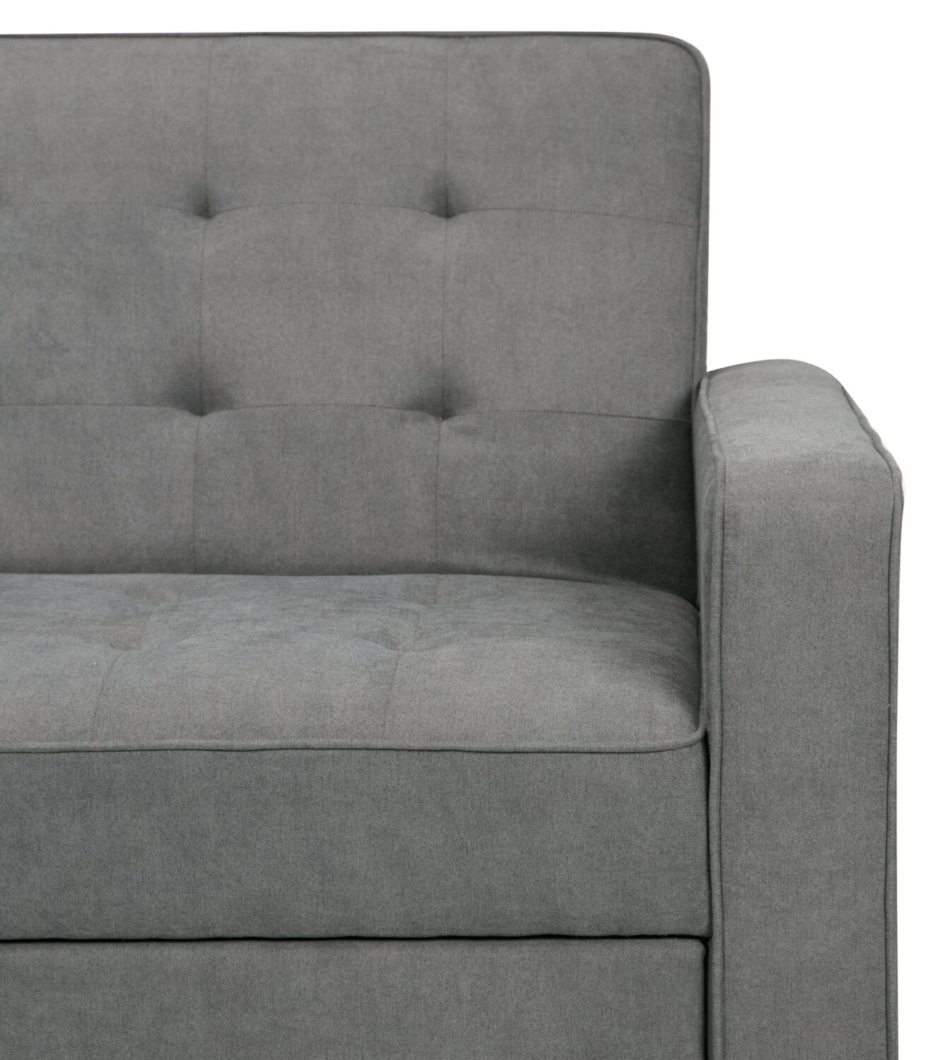 Reilly Velvet Futon - Grey - Image 8