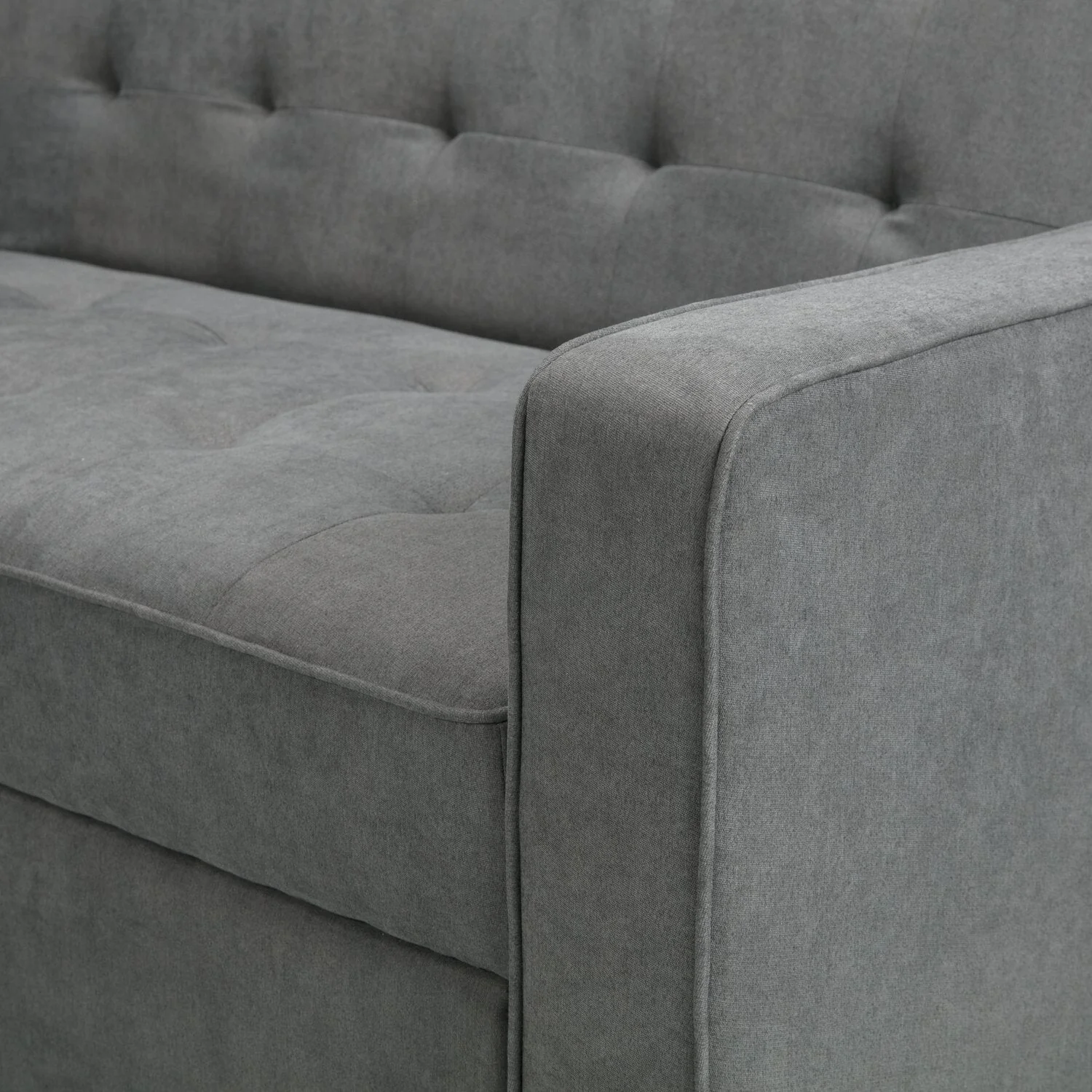 Reilly Velvet Futon - Grey - Image 9