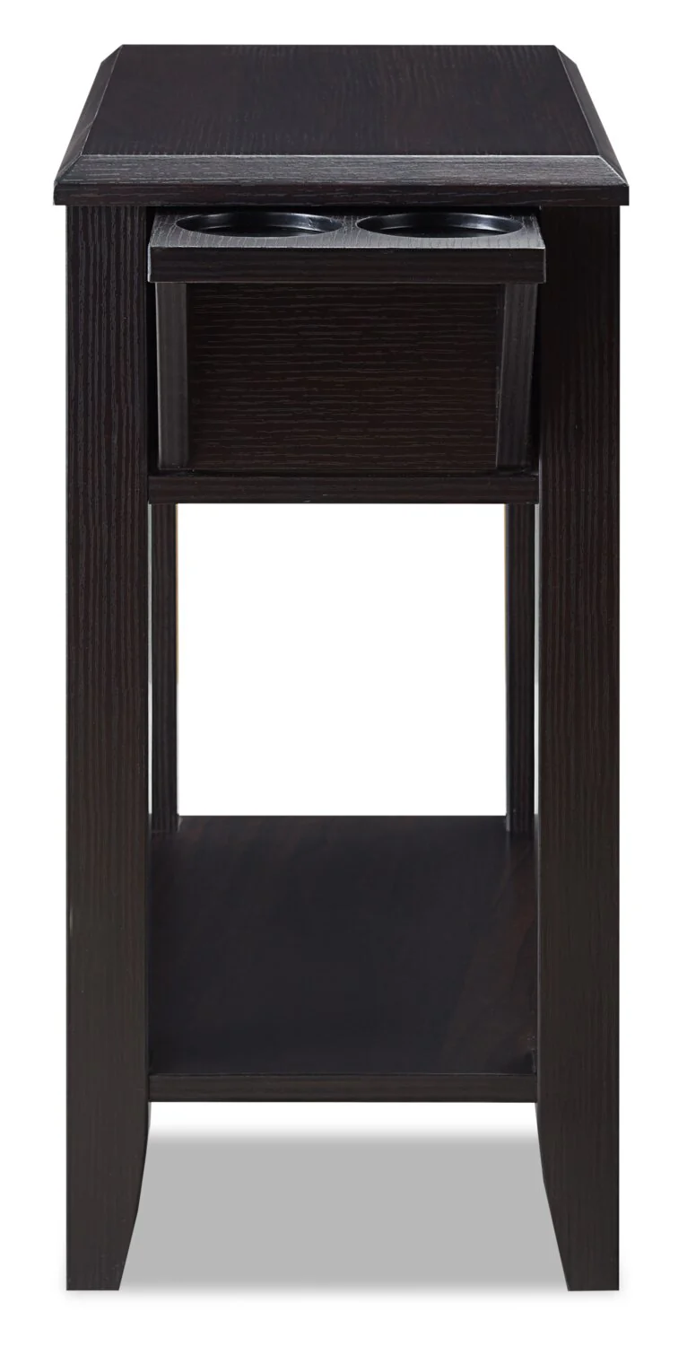 Revel Charside Table with Drawer - Brown