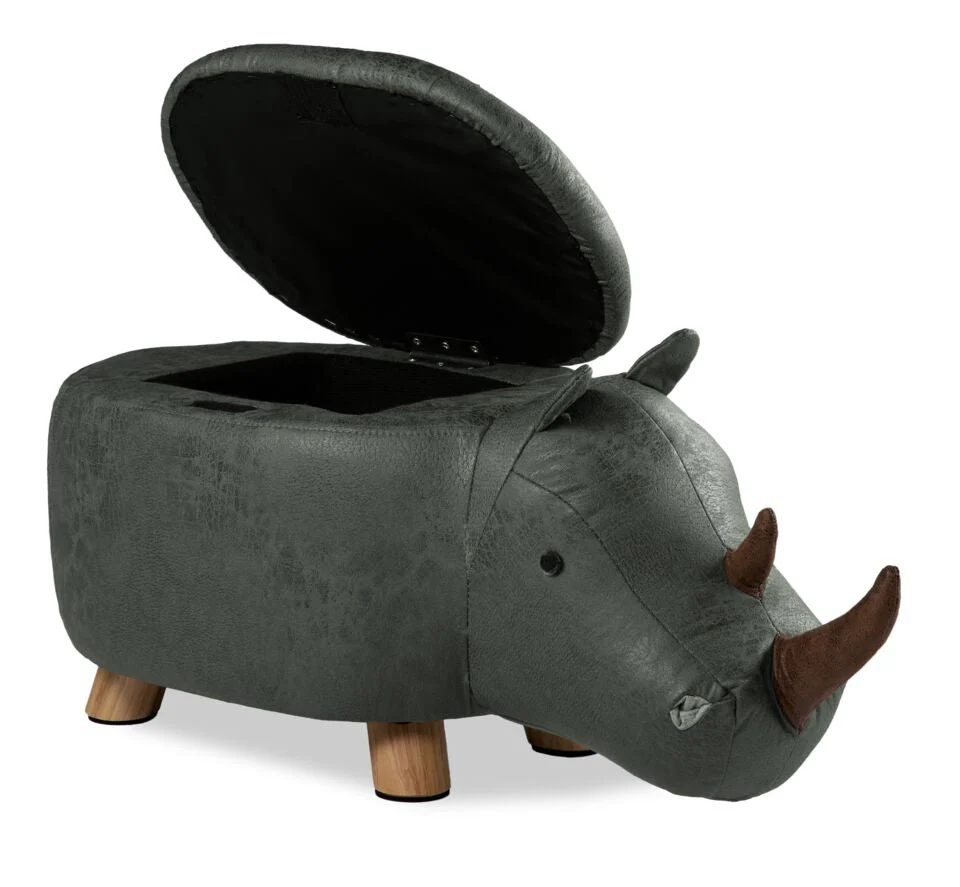 Zoo Companions Rhino Storage Ottoman - Green - Image 2