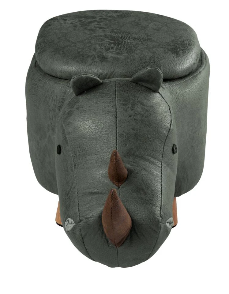 Zoo Companions Rhino Storage Ottoman - Green - Image 3