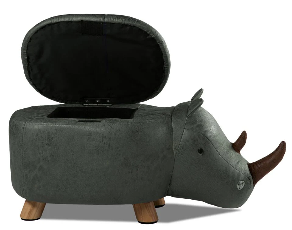 Zoo Companions Rhino Storage Ottoman - Green - Image 5