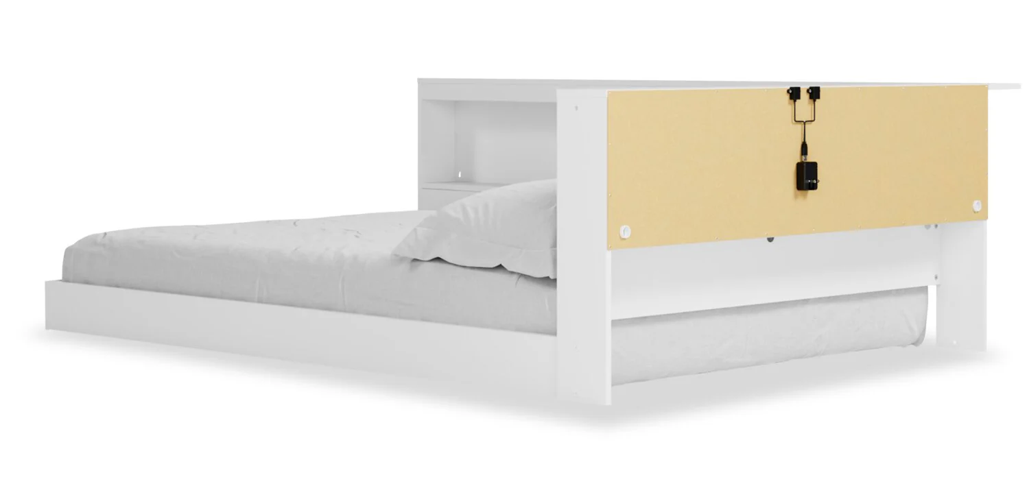 Ridge Full Bookcase Bed - White - Image 4