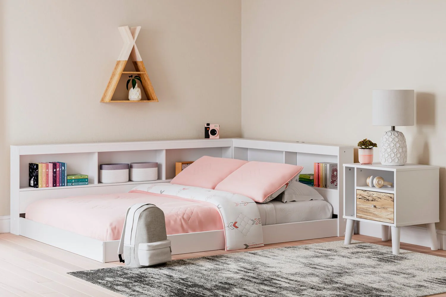 Ridge Full Bookcase Bed - White - Image 8