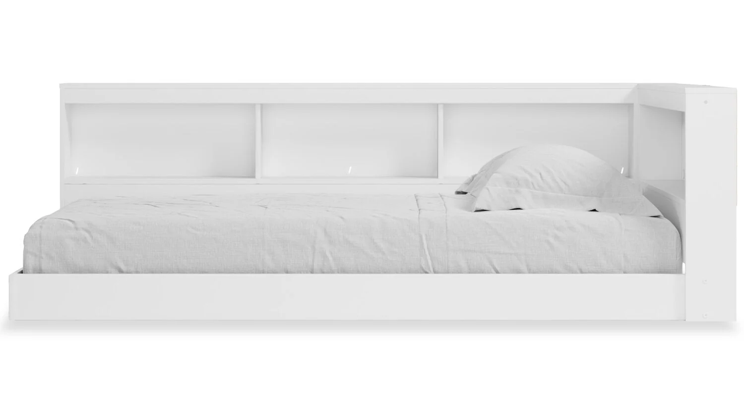 Ridge Twin Bookcase Bed - White - Image 3