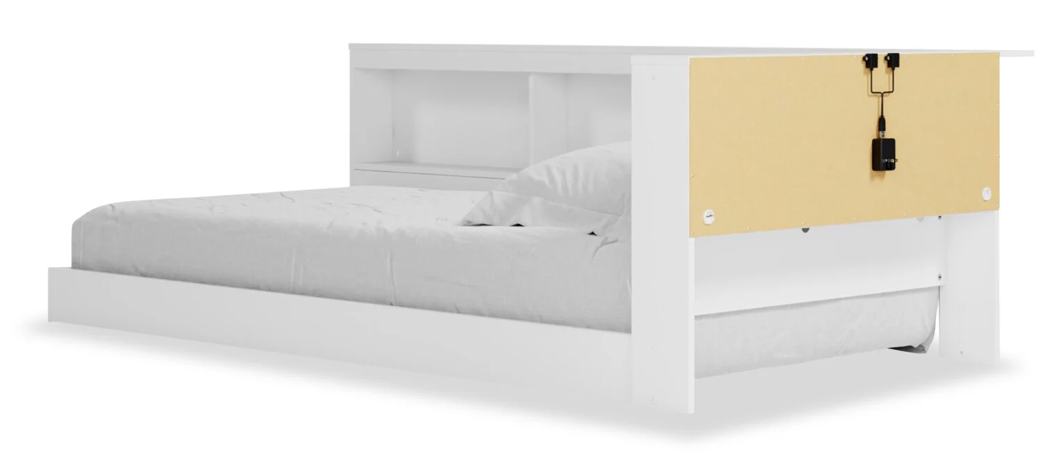 Ridge Twin Bookcase Bed - White - Image 4