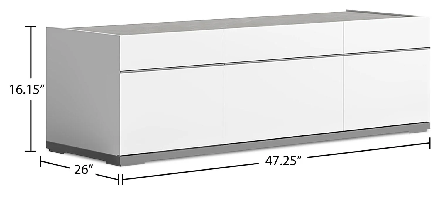 Roma 47" TV Stand - White - Image 9