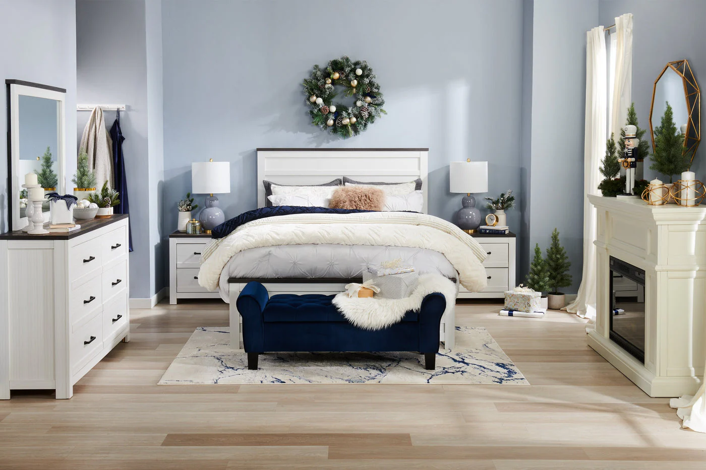 Roman 3-Piece Full/Queen Comforter Set - White - Image 12