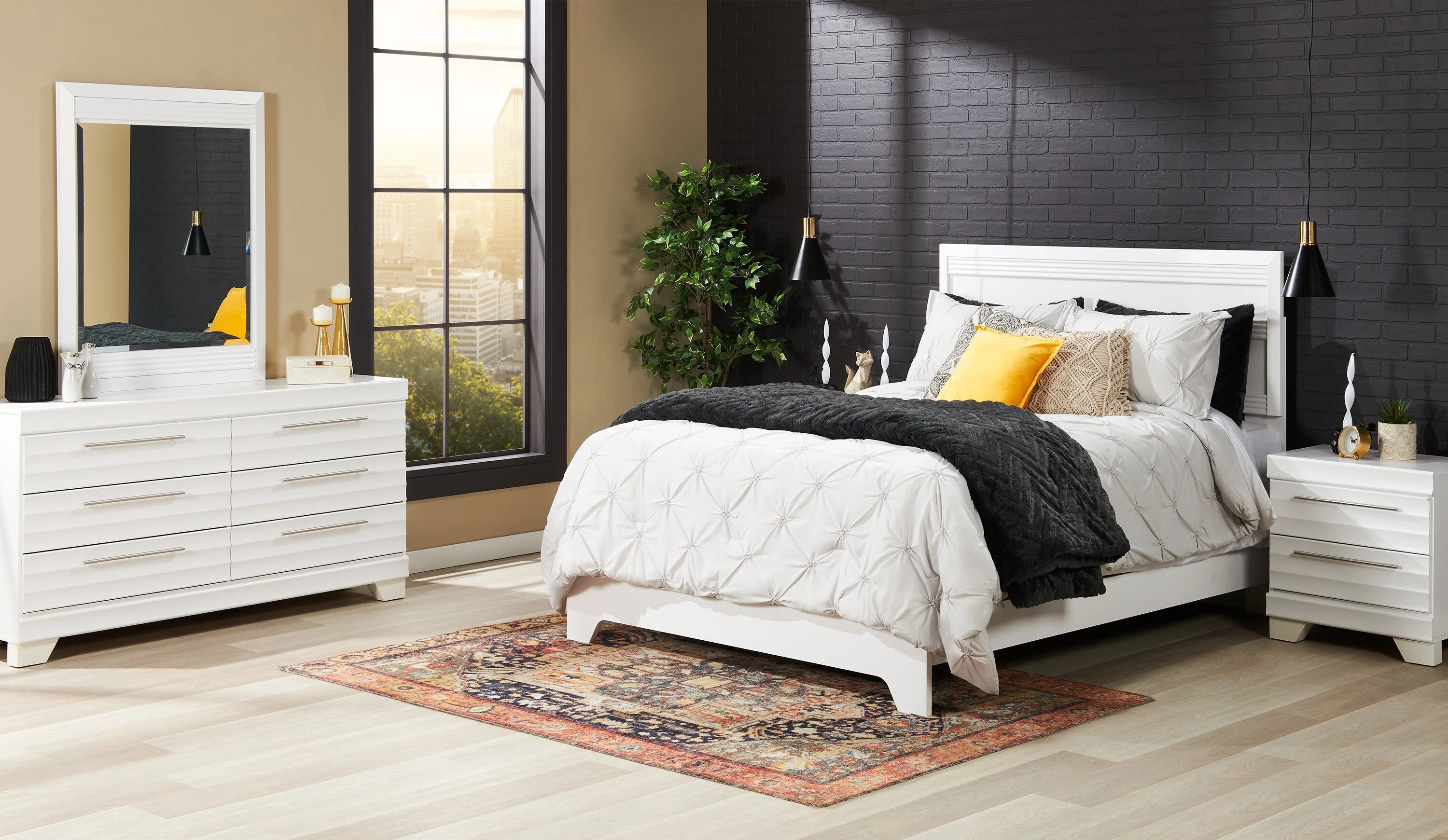Roman 3-Piece King Comforter Set - Charcoal - Image 10